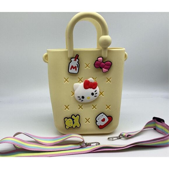 Yellow Rubber Hello Kitty Bag - Picture 1 of 3